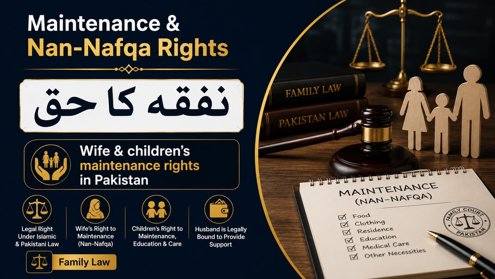 Maintenance & Nan-Nafqa Rights in Pakistan (2026): Wife & Children's Rights Explained