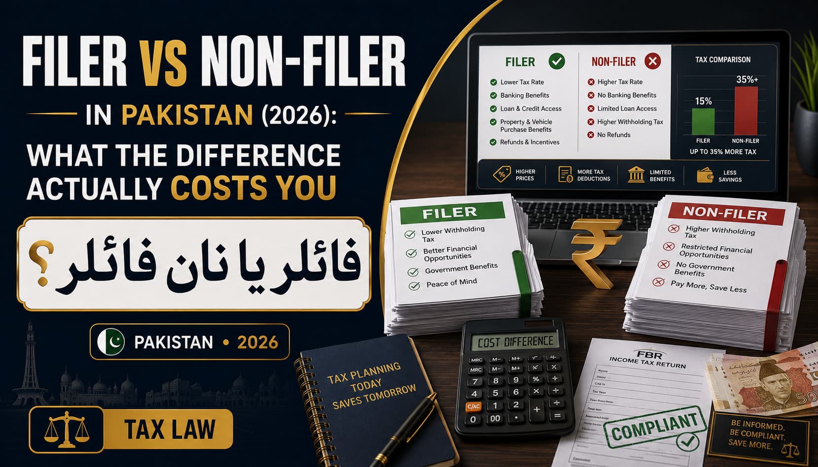 Filer vs Non-Filer in Pakistan (2026): What the Difference Actually Costs You