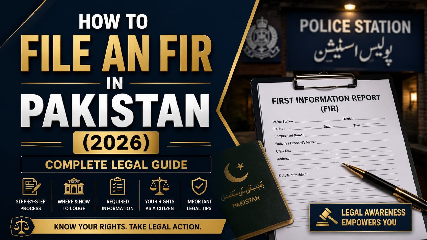 How to File an FIR in Pakistan (2026) | Complete Legal Guide