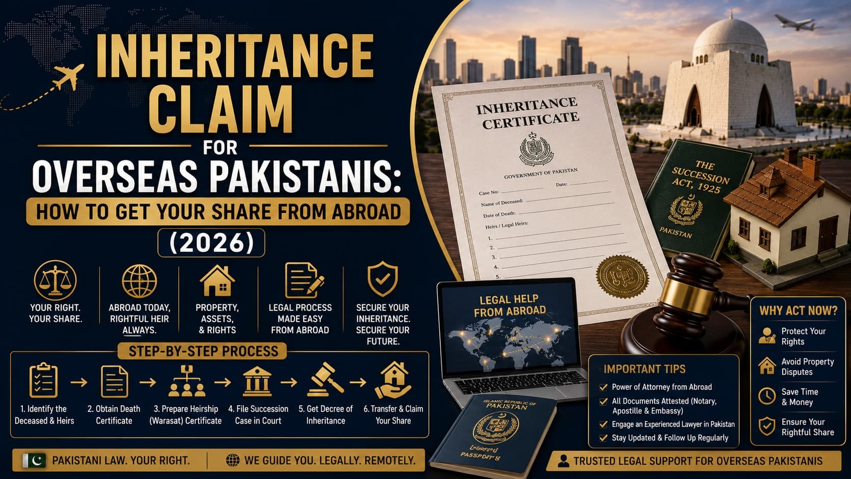 Inheritance Claim for Overseas Pakistanis: How to Get Your Share from Abroad (2026)