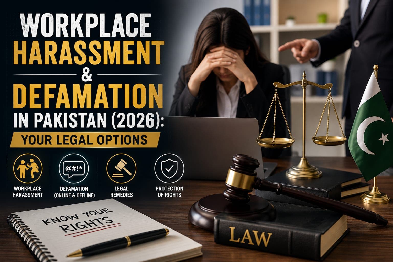Workplace Harassment & Defamation in Pakistan (2026): Your Legal Options