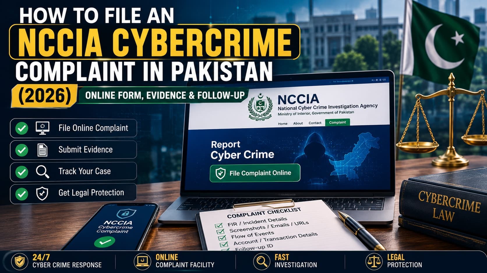 How to File an NCCIA Cybercrime Complaint in Pakistan (2026): Online Form, Evidence & Follow-Up